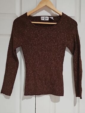 ✨ Once Again Metallic Ribbed Knit Top ✨